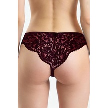 Magic Form 717 Kadın Önü Kumaş Arkası Dantel Külot-bordo Bordo