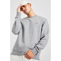Nike Jordan Essentials Men's Fleece Crew Erkek Sweatshirt Gri Gri