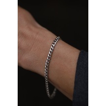 14 Ayar Altın Zarif İnce Beyaz Gurmet 4 Mm Bileklik Blk111842