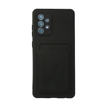 Samsung Galaxy A72 Uyumlu Kılıf Kelvin Kartvizitli Silikon - Siyah