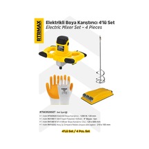 Rtm3920set Elektrikli Boya Karıştırıcı 4'lü Set - Eldiven-boya Karıştırıcı Ucu-zımpara Malası