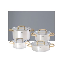 Jumbo Metalix Titanyum Gold 8 Parça Tencere Seti