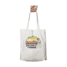 Art Hediye Summer N' Arcades Japan İki Tarafı Kalıcı Baskılı Yıkanabilir Okul Plaj Omuz Bez Çantası Çok Renkli