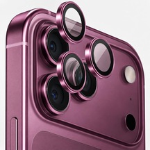 İphone 18 Pro Max İle Uyumlu Cl-07 Safir Lens Koruyucu Mor