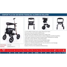 Medikaltec Büyük Tekerlekli Alüminyum Rolatör Diğer