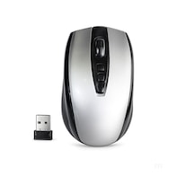Kablosuz Optik Mouse: 2.4ghz Usb Nano Alıcı, Ergonomik Tasarım, Sessiz Kaydırma Tekerleği Ve Uzun Pil Ömürlü Gümüş-siyah Ofis Ve Oyun Mouse
