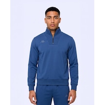 Kappa İther Tur Erkek Mavi Regular Sweatshirt