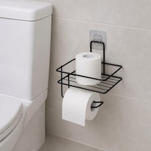 Yapışkanlı Metal Tuvalet Kağıdı Tutucu Raflı Banyo Tuvalet Kağıdı Askılığı Diğer