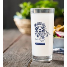 Kişiye Özel Renkli Baskılı Aslan Sütü Rakı Bardağı-1