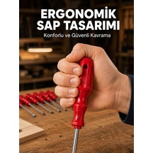 Tr Çelik 7'li Tornavida Seti Ergonomik Sap Profesyonel Kullanım