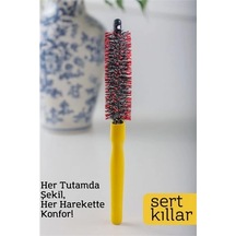 Yuvarlak Saç Fırçası 24 Cm X 2.3 Cm 2.1 Mm Derinlik Spiral Kıllı, Hacim Ve Şekil İçin 716484