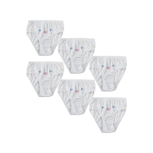 Tutku 6'lı Paket Kız Çocuk Beyaz Külot Beyaz