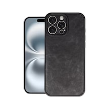 Newface Apple İphone 16 Pro Max Kılıf Aras Deri Kapak - Siyah