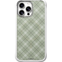 İphone 16 Pro Max Uyumlu Kılıf M-safe Şarj Özellikli Youngkit Argyle Serisi Kapak Açık Yeşil Açık Yeşil