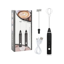 Springsun Usb Şarjlı Elektrikli Mikser - 3 Hızlı, Inox Uçlar, Kek Krema Süt Köpüğü, Siyah Siyah