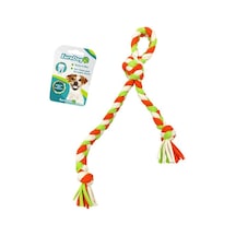 Eurodog Düğümlü Diş İpi Köpek Oyuncağı Beyaz Yeşil Turuncu 42 Cm