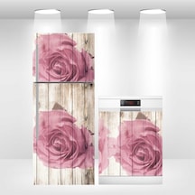 Buzdolabı Ve Bulaşık Makinesi Kapak Sticker Folyo Kaplama Gül (313002144)