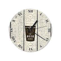 Bira Çeşitleri Analog Duvar Saati (408136359) Çok Renkli