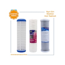 Aqua Plus Daire Girişi Su Arıtma Tortu Tip Yedek Filtresi 3 lü Filtre