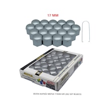 Bijon Kapağı Düz 17 Mm Gri 20 Li Set