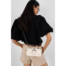 Shule Bags Movo Çok Gözlü Çapraz Çanta Krem