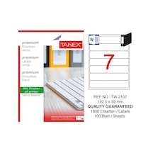 Tanex Tw-2107 Laser Etiket 100'lü Paket