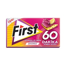 First 60 Dakika Sakız 27 G Ahududu&limon Ferahlatıcı Lezzet 3'li Ekonomik Paket - 3 Adet Tarı