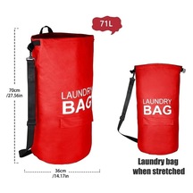 Cc Globall 1 Adet Taşınabilir Çamaşır Torbası Sırt Çantası 71l Katlanabilir Kumaş Çamaşır Sepeti Üniversite Öğrenci Yurdu Için-kırmızı Kırmızı