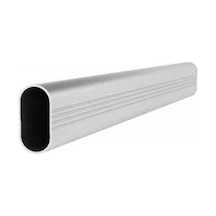 Flanş Hediyeli Oval Gardrop Askı Borusu 1 M Metal Gümüş Diğer
