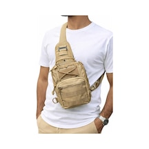 Günlük Kullanıma Uygun Outdoor Taktik Göğüs Ve Omuz Çantası Bej