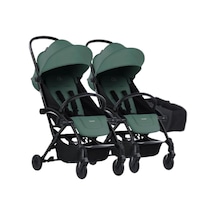 Bumprider Connect³ İkiz Bebek Arabası Black - Olive & Yan Düzenleyici Çanta