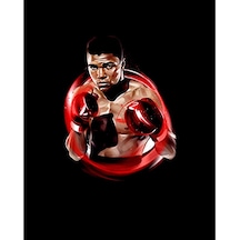 Zepplin Giyim Muhammad Ali Red Büyük Sırt Patch Yama Siyah