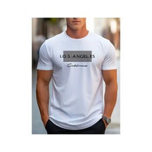 Medinenur Losangels Baskılı Basic T-shirt Beyaz