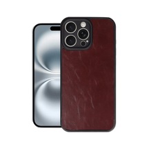 Apple İphone 16 Pro Max Kılıf Aras Deri Kapak - Bordo 0.2M-Çok Renkli