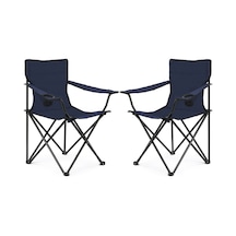 Walke Katlanabilir Taşıma Çantalı Kamp - Piknik - Plaj Sandalyesi 2'li - Mavi