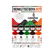 Toz Mum Boyası Seti 10 Cc 5'li Soya & Parafin Wax Için Kırmızı, Siyah, Yeşil, Kahverengi, Turuncu Bkfab5ksykht10g Çok Renkli