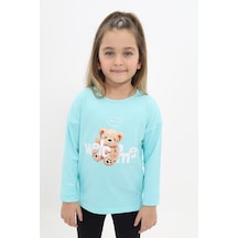 Toontoy Kids Toontoy Kız Çocuk Welcome Ayı Baskılı Tişört Mint Yeşili Toontoy Kids Toontoy Kız Çocuk Welcome Ayı Baskılı Tişört Mint Yeşili