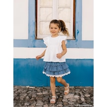 Civil Girls Kat Kat Etekli 2-5 Yaş Takım - Kırık Beyaz