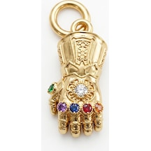 Gümüş Marvel The Avengers Infinity Gauntlet Sallantılı Charm