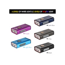 Wezone "uv Kırmızı Işık Mini El Feneri - Şarj Edilebilir, Su Geçirmez, Kamp Ve Acil Durumlar İçin" Çok Renkli