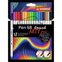 Stabilo Keçe Uçlu Boya Kalemi Pen 68 Brush Arty 18 Li Renk Çok Renkli