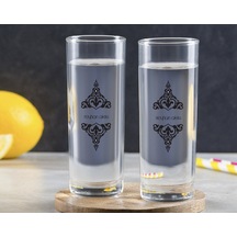 Kişiye Özel Renkli Baskılı İsimli İkili Vodka Bardağı-110 Çok Renkli