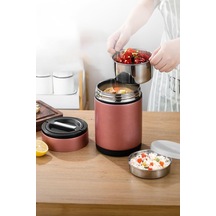 Pembe 304 Çelik 1800 Ml Vakum Yemek Mama Saklama Termosu Sefertası Cin725pm