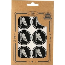 HONDA Koruma Takozu Damla Etiket Sticker Ø39 mm SİYAH