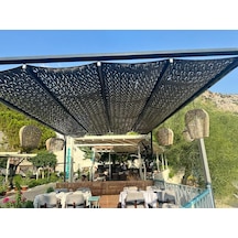 Kamuflaj Örtü Ağ İthal Kumaş Gölgelik Dekoratif Antrasit Renk File 3 M X 20 M