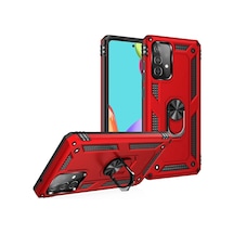 Bezos Samsung Galaxy A33 5g Kılıf Sofya Yüzüklü Silikon Kapak - Kırmızı Mbt06