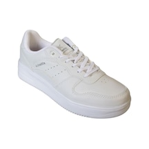 Kinetix Unisex 36-40 Beyaz Cilt Kalın Taban Sneaker Günlük Spor Ayakkabı 001