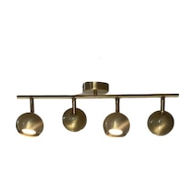 Rsylight Metal Modern 4 Lü Eskitme Kaplama Led Spot Hareketli Avize Beyaz Ampullü-rys90190106