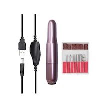 Geeroyoo Usb Şarjlı Mini Tırnak Freze Makinesi - 6 Uçlu Hız Ayarlı Profesyonel Manikür Seti