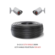 Fury 2+1 0.5mm Polietilen Yer Altı Cctv Kablo Güvenlik Kamera Kablosu 300m